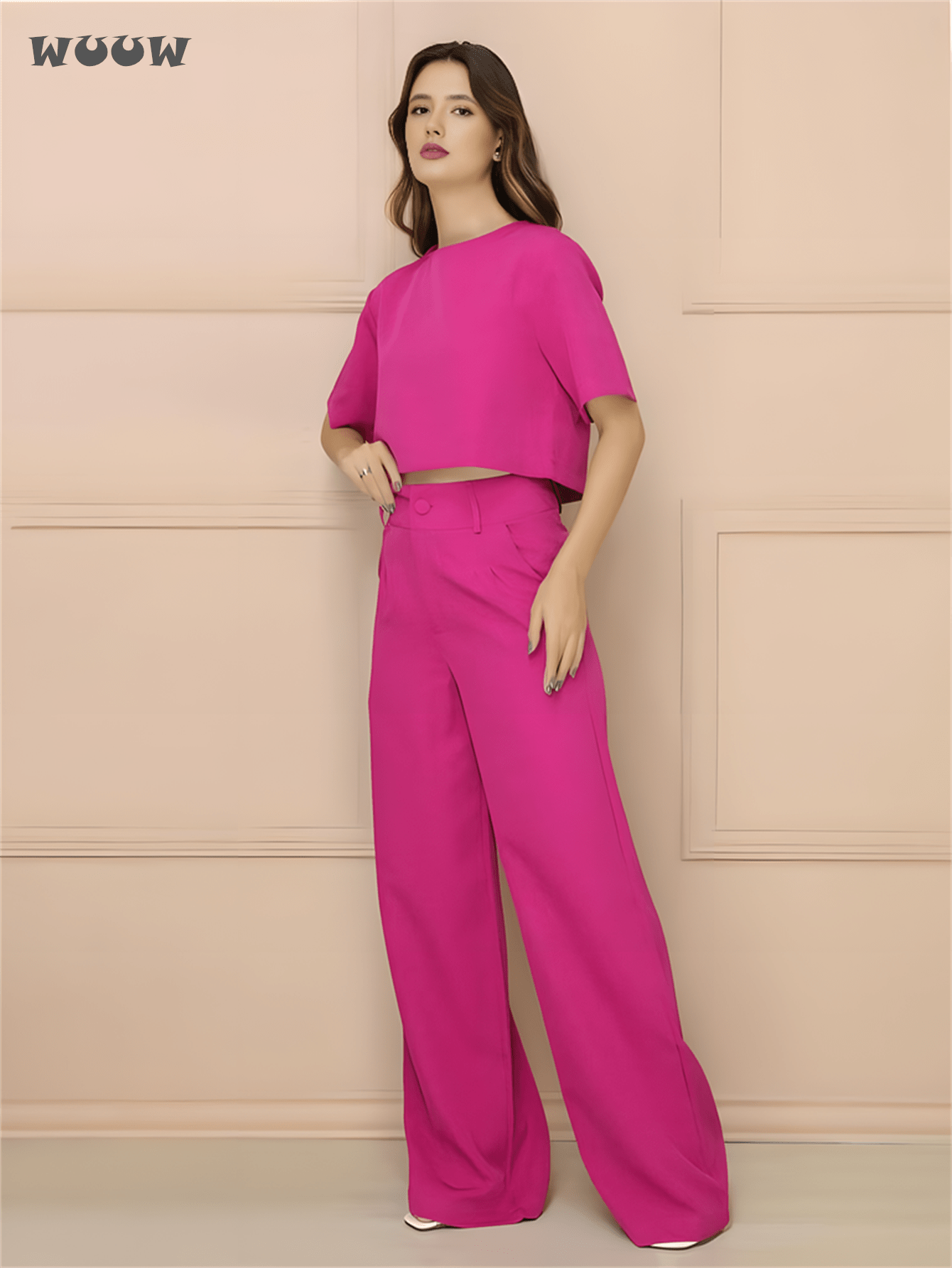 Conjunto Alfaiataria T-Shirt E Calça Pantalona Betina