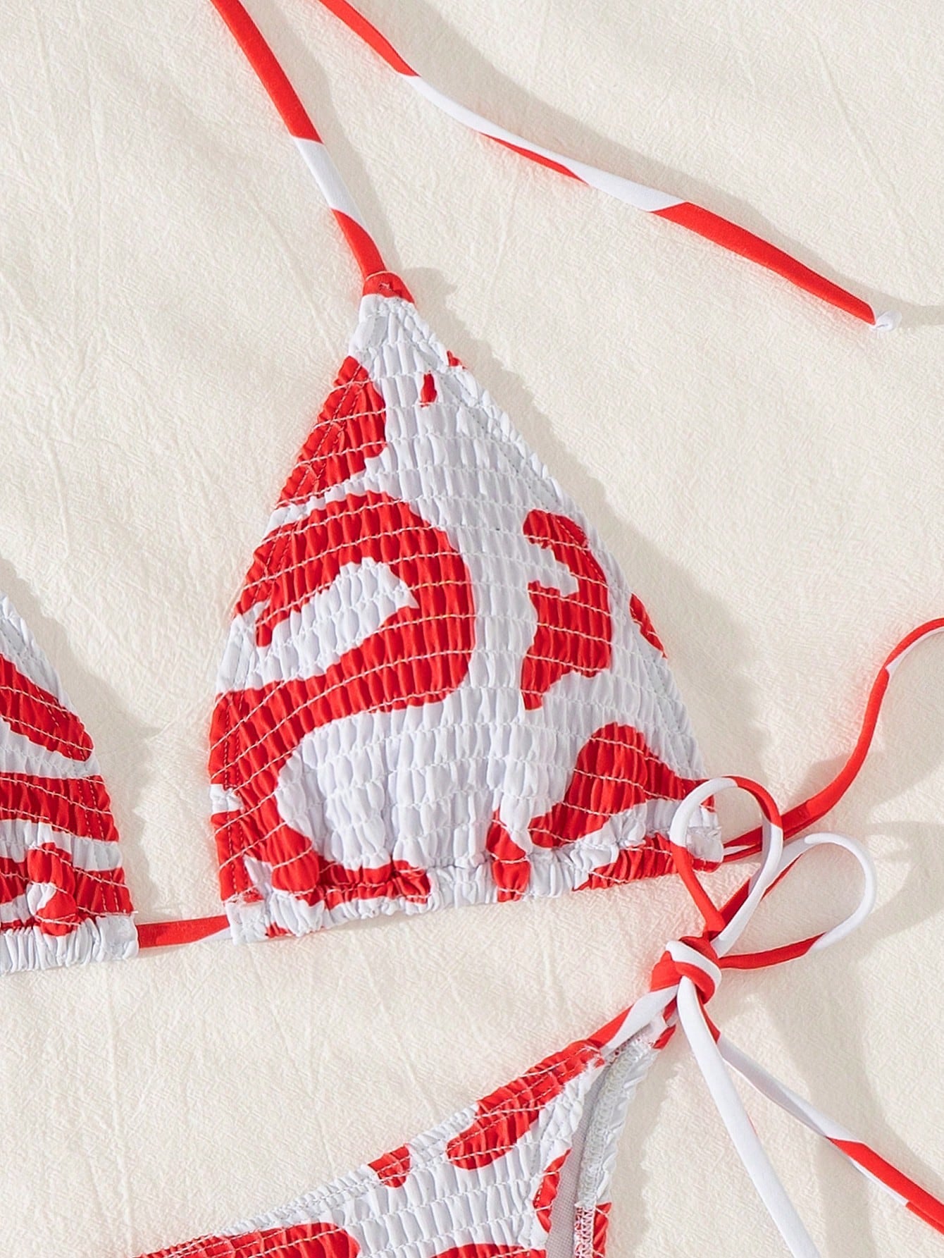 Biquíni Triângulo Multicolorido com Detalhe Franzido