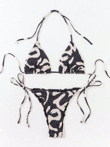 Biquíni Triângulo Multicolorido com Detalhe Franzido