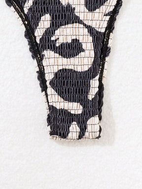 Biquíni Triângulo Multicolorido com Detalhe Franzido