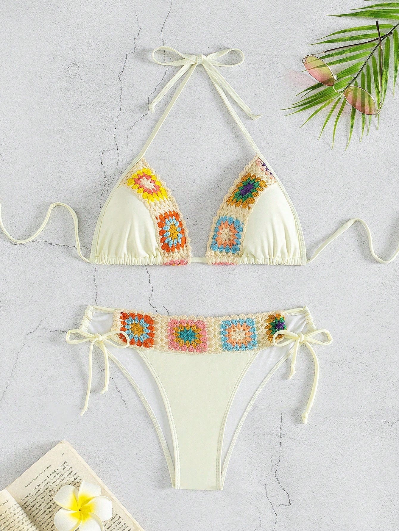 Biquíni Floral Halter Neck Verão Chic