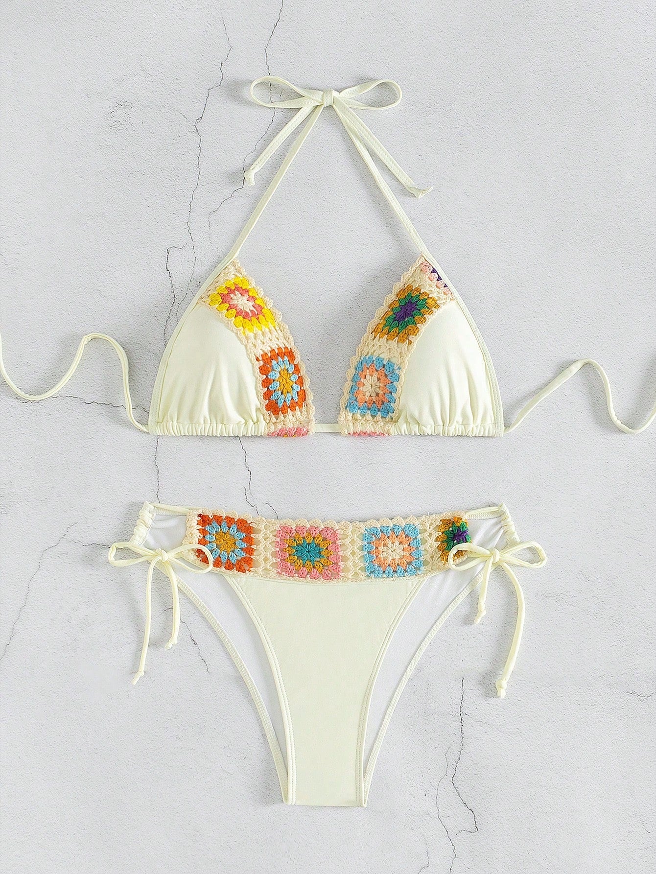 Biquíni Floral Halter Neck Verão Chic