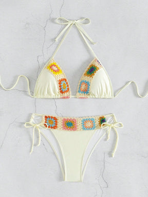 Biquíni Floral Halter Neck Verão Chic