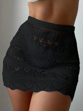 Saia de Praia Vazado Leque em Crochê