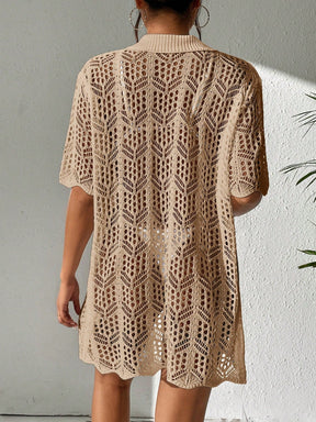 Kimono de Crochê - Estilo Praia Casual