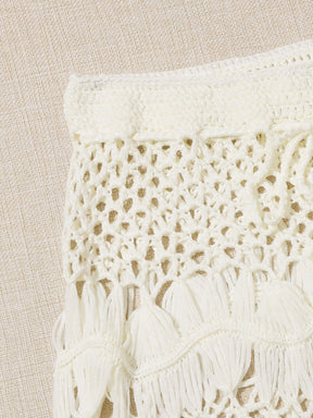Saia de Cobertura Crochê com Cordão