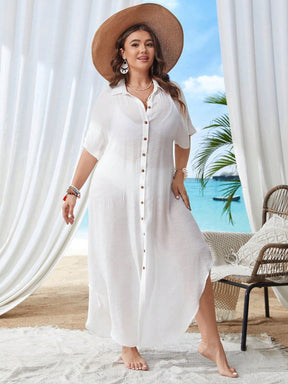 Saída de Praia Plus Size Camisa Cecília G