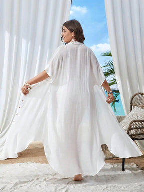 Saída de Praia Plus Size Camisa Cecília G