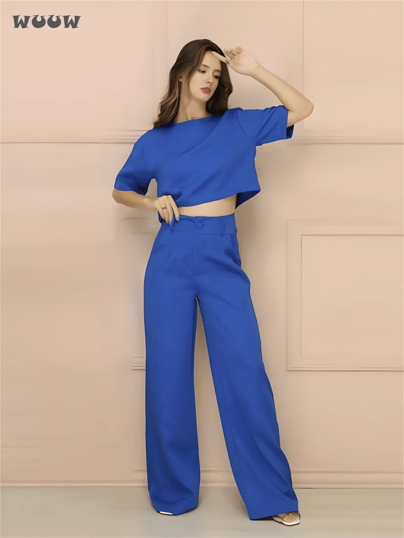 Conjunto Alfaiataria T-Shirt E Calça Pantalona Betina