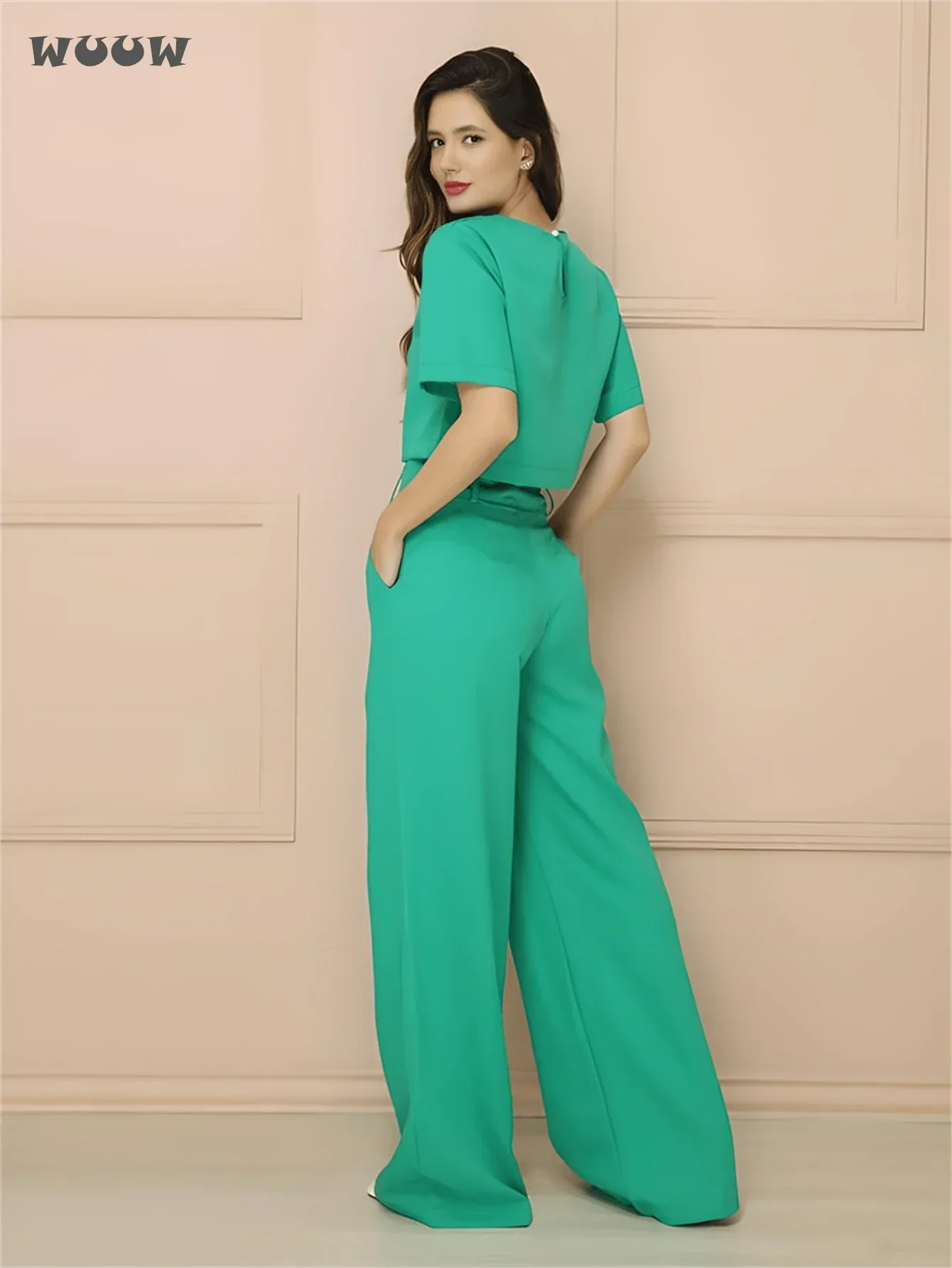 Conjunto Alfaiataria T-Shirt E Calça Pantalona Betina