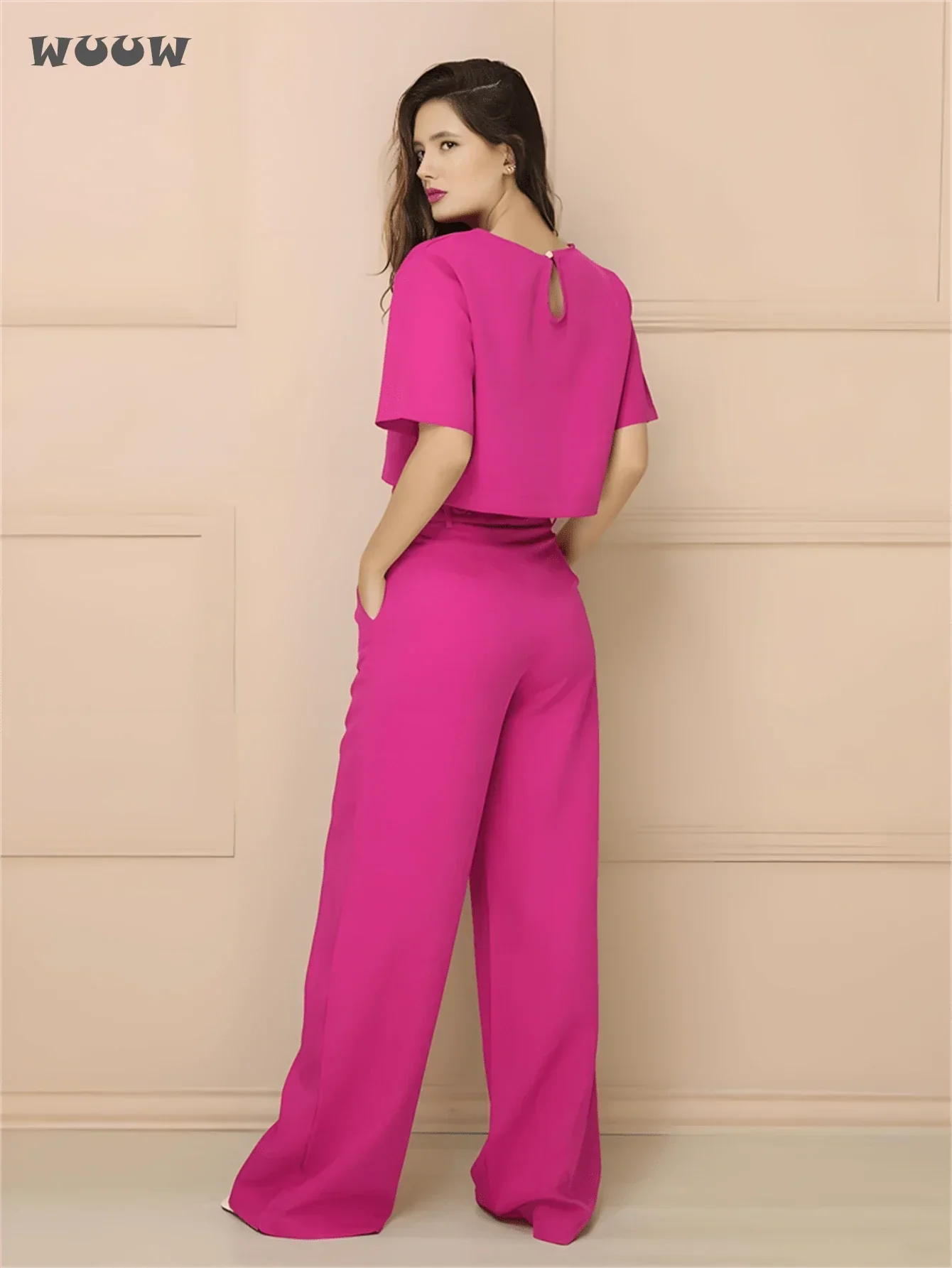 Conjunto Alfaiataria T-Shirt E Calça Pantalona Betina