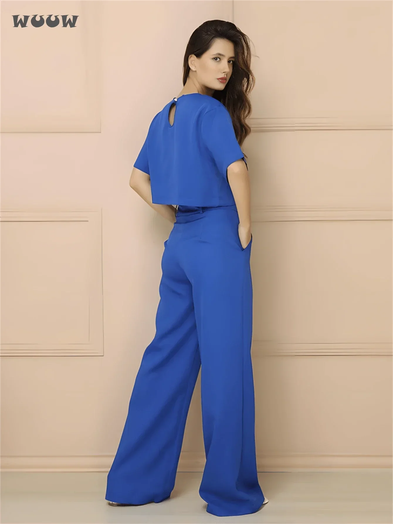 Conjunto Alfaiataria T-Shirt E Calça Pantalona Betina