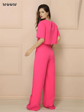 Conjunto Alfaiataria T-Shirt E Calça Pantalona Betina