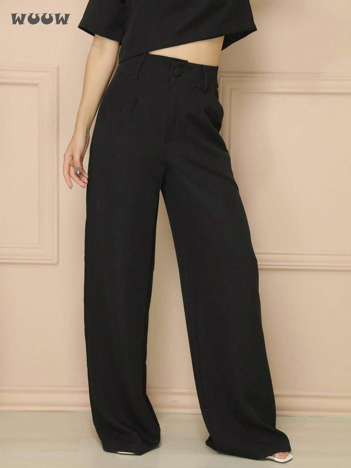 Conjunto Alfaiataria T-Shirt E Calça Pantalona Betina