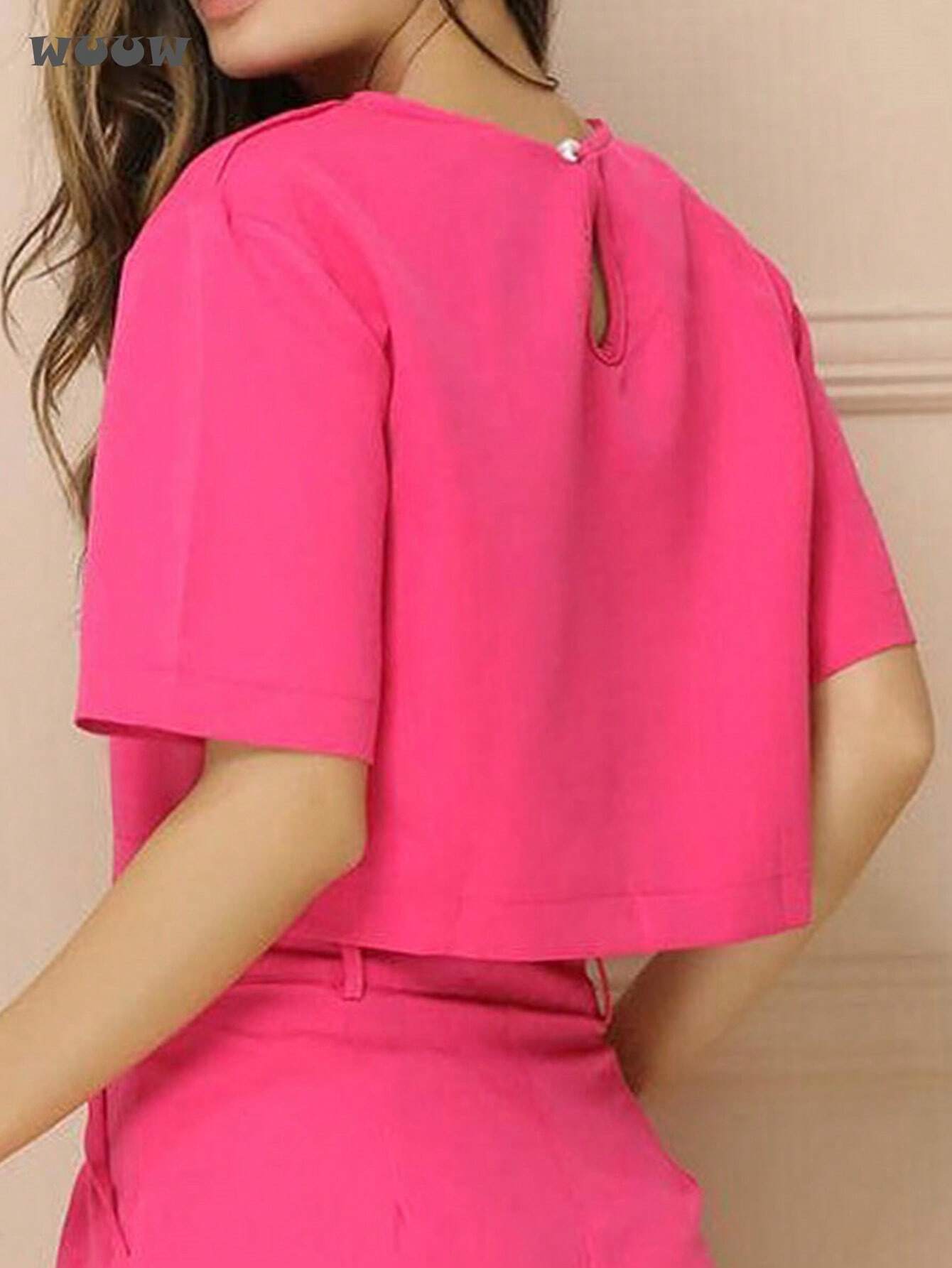 Conjunto Alfaiataria T-Shirt E Calça Pantalona Betina