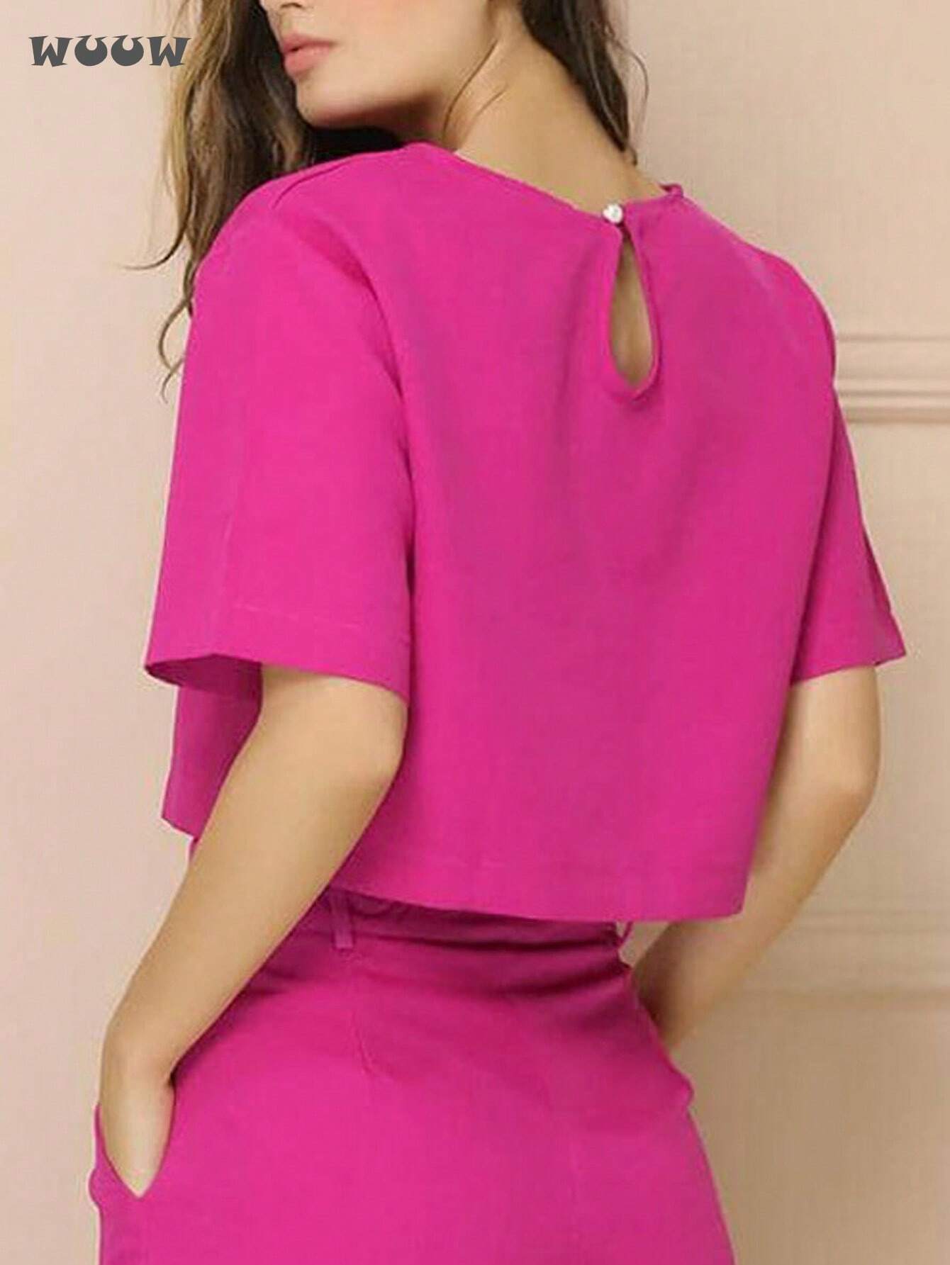 Conjunto Alfaiataria T-Shirt E Calça Pantalona Betina