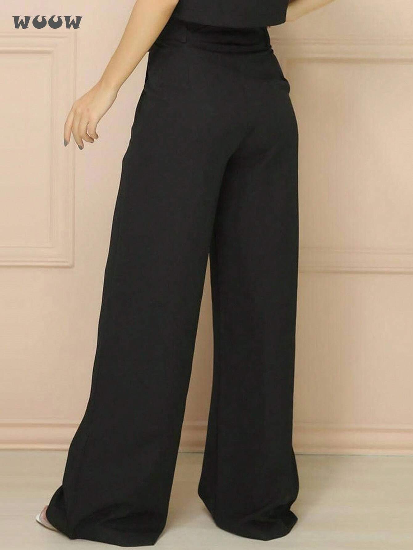 Conjunto Alfaiataria T-Shirt E Calça Pantalona Betina