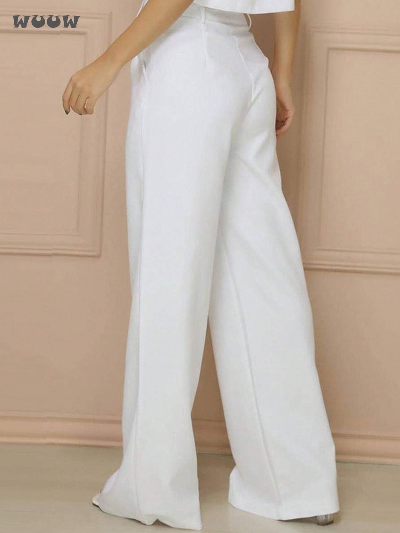 Conjunto Alfaiataria T-Shirt E Calça Pantalona Betina